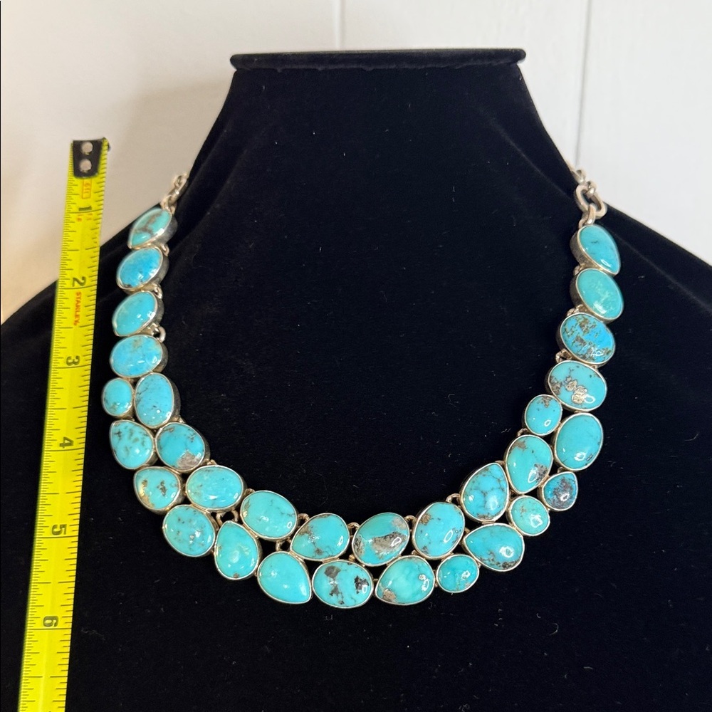 Ombré Turquoise Stone Collar Necklace - Picture 5 of 5